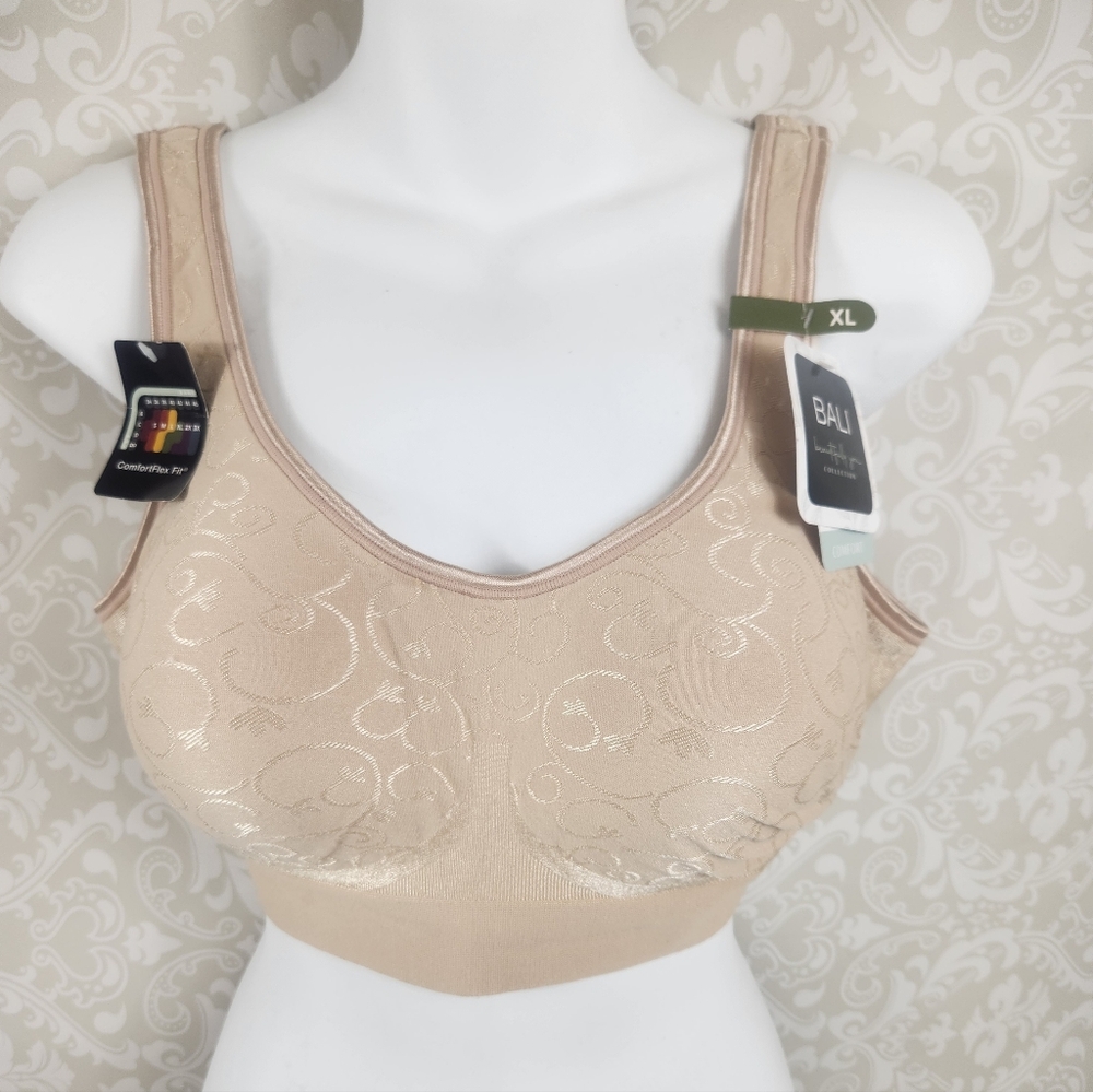 NWT Bali Women's Beautifully You Collection Beige Comfort Bra